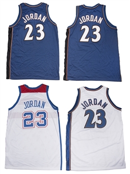Lot of (4) Michael Jordan Game Issued Washington Wizards Jerseys (Arenas LOA)